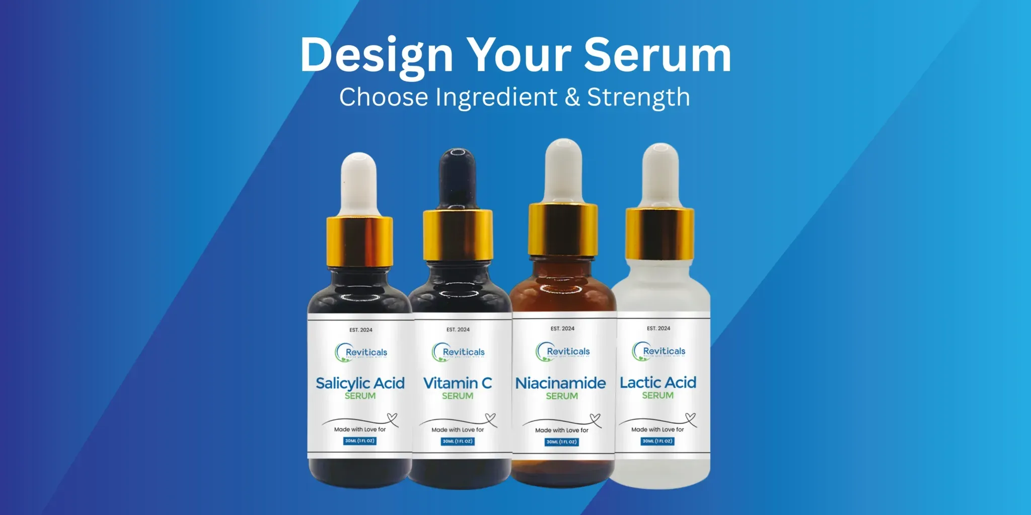 Reviticals personalized serum bottles